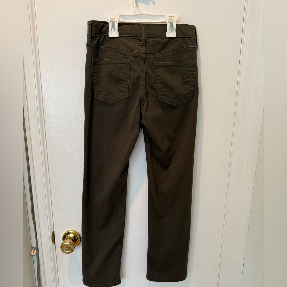NWOT Boys Size 10 Old Navy Slim 360 Stretch Olive Pants with adjustable waist